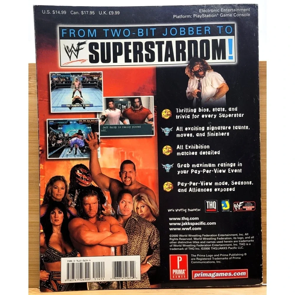 Prima's Official Strategy Guide WWF Smack Down W/ POSTER